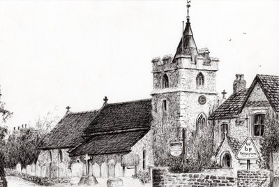 Brighstone Kirche I.O.W., 2008 von Vincent Alexander Booth